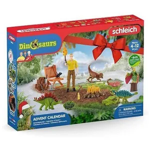 Calendrier de l'avent Dinosaures Schleich Jurassic - 24 figurines et accessoires - Jouets et carte offerte pas cher