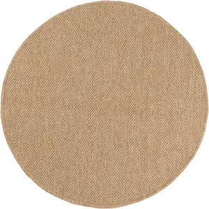 Tapis intérieur extérieur effet jute naturel chevron - NAZAR RUGS - 80x80 cm - NATURE - Beige pas cher