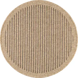 Tapis intérieur extérieur effet jute naturel uni - NAZAR RUGS - 120x170 cm - NATURE - Marron pas cher