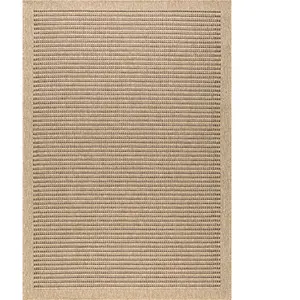 Tapis - NAZAR RUGS - NATURE - 160x160 cm - Effet jute naturel - Marron