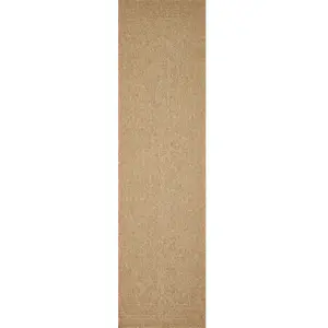 Tapis intérieur extérieur effet jute naturel sisal - NAZAR RUGS - 60x180 cm - NATURE - Beige pas cher