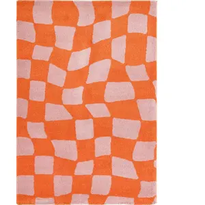 Tapis vintage Groovy Orange 200 X 280 cm - Orange