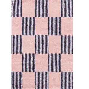 Tapis - NAZAR RUGS - GROOVY - Vintage - Bleu - 120x160 cm pas cher