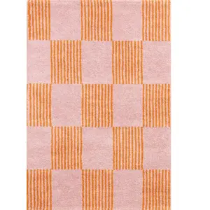 Tapis vintage - NAZAR RUGS - GROOVY - Orange - 160x230 cm pas cher
