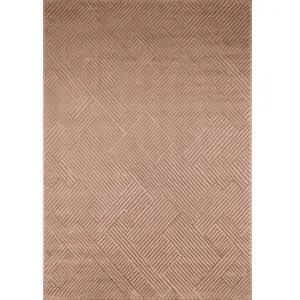 Tapis de salon - NAZAR RUGS - BIANCA - Mocca - 160x230 cm pas cher