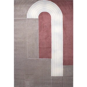 Tapis de salon motif géométrique - NAZAR RUGS - 200x290 cm - Memphis - Rouge
