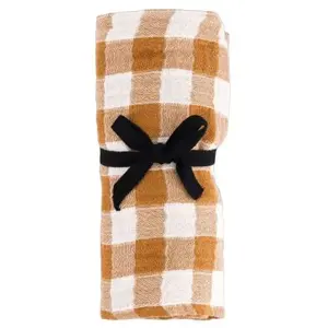 Rose in April Lange Bianca Vichy Caramel (70 x 70 cm) pas cher