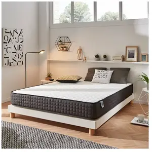 NATURALEX Matelas Titanium 90x190 cm - Épais 24 cm - Mousse mémoire de forme HR, Blue Latex, Hypoallergénique - Face été/hiver - 7 zones pas cher