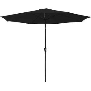 Comparateur de prix : Parasol droit HAPPY GARDEN HAPUNA Ø3,30m noir - Mât inclinable - Toile en polyester déperlant