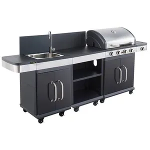 Cook'in Garden - Cuisine extérieure modulable FIDGI 4 Noir