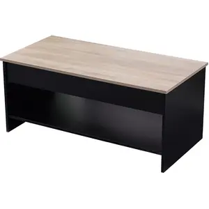 Happy Garden Table Basse Avec Plateau Relevable Noire Et Bois Hedda pas cher