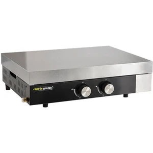 Plancha au gaz - COOK'IN GARDEN - FINESTA - 2 brûleurs - Noir - 2370 cm² de cuisson pas cher