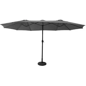 Comparateur de prix : HAPPY GARDEN Parasol double 2,7x4,6m LINAI gris Gris