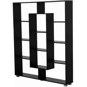 Comparateur de prix : HAPPY GARDEN Bibliothèque 11 étagères multiformes noire EMILY Noir