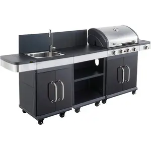 COOK'IN GARDEN - FIDGI 4 modulaire buitenkeuken met afdekking