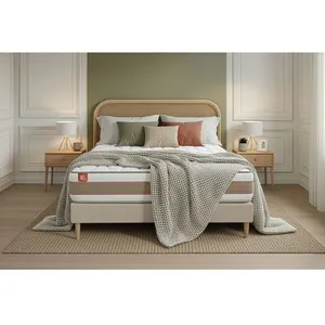 Ensemble LE DÉLICAT 140x190cm Ressorts ensachés + Mémoire de forme 5 z... pas cher