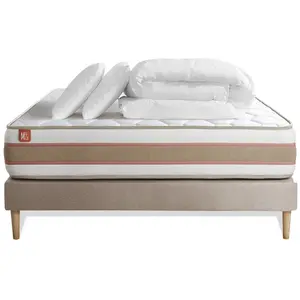 Pack Prêt A Dormir Matelas Le Délicat 180x200cm Ressorts Ensaches + Me... pas cher