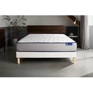 Comparateur de prix : Actisom Ensemble Matelas Ressorts Ensaches Et Memoire De Forme Actiflex Form 140x200 Cm 5zones De Confort + Sommier Kit Blanc