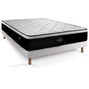 Comparateur de prix : Prestige Literie Ensemble sommier matelas 140x190 Suite Ressorts ensachés et mémoire de forme - 26 cm - Equilibré - sommier blanc