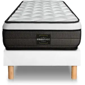 Ensemble sommier matelas 140x200 Suite Ressorts ensachés et mémoire de... pas cher