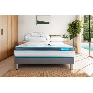 Bodycare Pack 160x200 Matelas Bodyfit + Sommier Kit Gris + Couette 260... pas cher
