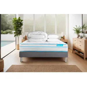 Comparateur de prix : Bodycare Pack 140x190 Matelas Bodymax + Sommier Kit Gris + Couette 240...