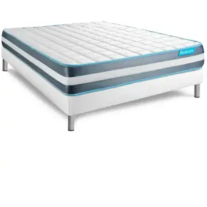 Bodycare Pack 160x200 Matelas Bodyform + Sommier Kit Blanc + Couette 2... pas cher