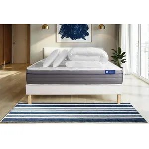 Actisom Pack Prêt A Dormir Matelas Ressorts Ensaches+Memoire De Forme ... pas cher
