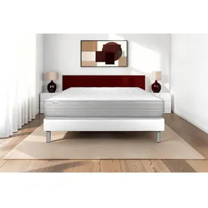 VITALIT Ensemble Vitalmemo 160x200cm Sommier Kit Blanc pas cher