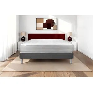 VITALIT Ensemble Vitalmemo 160x200cm Sommier Kit Gris pas cher