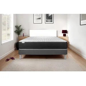 VITALIT Ensemble Vitalmemo One 140 X 200 Cm Sommier Kit Gris pas cher