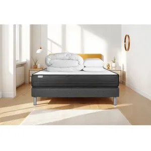 VITALIT Pack Prêt A Dormir Vitalpower 180 X 200 Cm Sommier Kit Gris pas cher