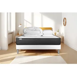 VITALIT Pack Prêt A Dormir Vitalpower 160 X 200 Cm Sommier Kit Blanc pas cher