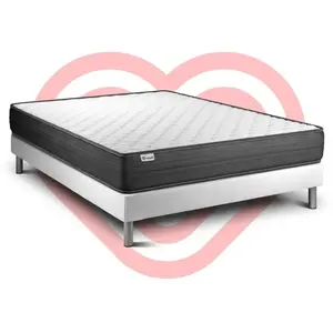 VITALIT Ensemble Vitalpower 180 X 200 Cm Sommier Kit Blanc pas cher