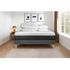 VITALIT Pack Prêt A Dormir Vital Form 160 X 200 Cm Sommier Kit Gris pas cher