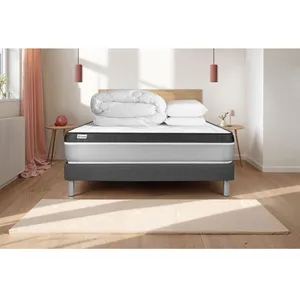 VITALIT Pack Prêt A Dormir Vital Ergo 140 X 200 Cm Sommier Kit Gris pas cher