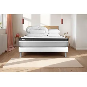 VITALIT Pack Prêt A Dormir Vital Ergo 140 X 200 Cm Sommier Kit Blanc pas cher