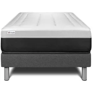 VITALIT Ensemble Vital Form 90 X 190 Cm Sommier Kit Gris pas cher