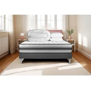 VITALIT Pack Prêt A Dormir Vitalpower Recover 180 X 200 Cm Sommier Kit Gris pas cher