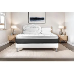 VITALIT Pack Prêt A Dormir Vital Soft 200 X 200 Cm Sommier Kit Blanc pas cher