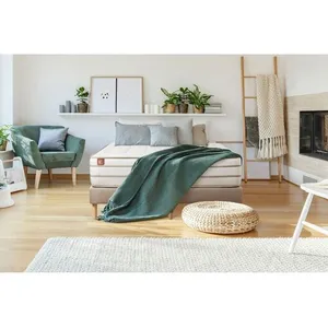 Ensemble Le Douillet 180x200cm Memoire De Forme Biovisco - Maxi Epaisseur 26cm + Double Sommiers Beige pas cher