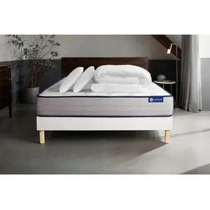 Actisom Pack Prêt A Dormir Matelas Ressorts Ensaches + Memoire De Form...