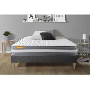 Septnuits Matelas + Sommier Kit Gris 140x190 Memo Plus Memoire De Form... pas cher