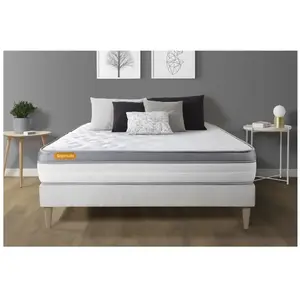 Ensemble sommier matelas 180x200 Memo zen Mémoire de forme - Septnuits... pas cher