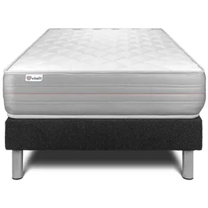 VITALIT Ensemble Vitalmemo 90 X 190 Cm Sommier Kit Noir pas cher