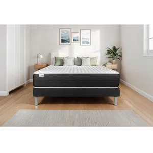 VITALIT Ensemble Vitalspring 140 X 190 Cm Sommier Kit Noir pas cher
