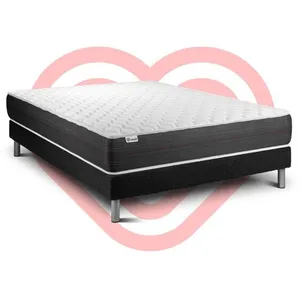 VITALIT Ensemble Vitalspring 160 X 200 Cm Sommier Kit Noir pas cher