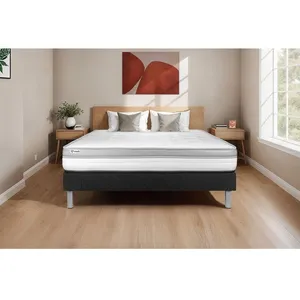 VITALIT Ensemble Vital Relax 140 X 200 Cm Sommier Kit Noir pas cher