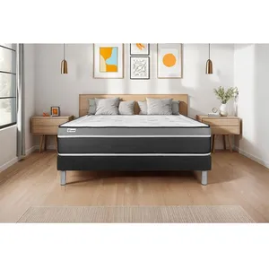 VITALIT Ensemble Vital Care 180 X 200 Cm Sommier Kit Noir pas cher