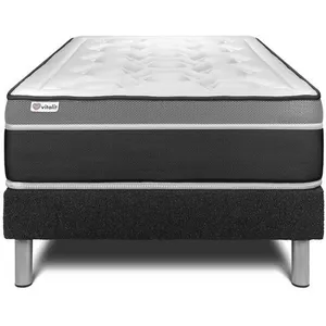 VITALIT Ensemble Vital Care 90 X 200 Cm Sommier Kit Noir pas cher
